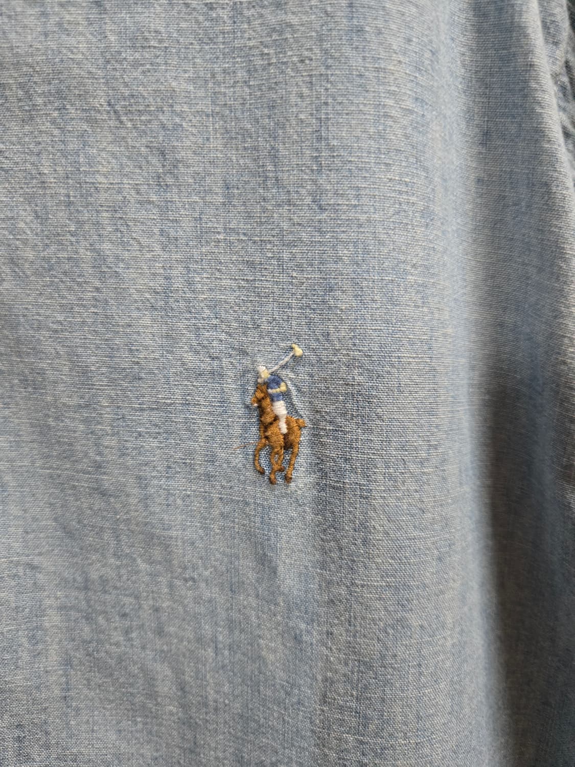 폴로 랄프로렌 신형 큐알택 정품 샴브레이 셔츠(110사이즈) 상품이미지4