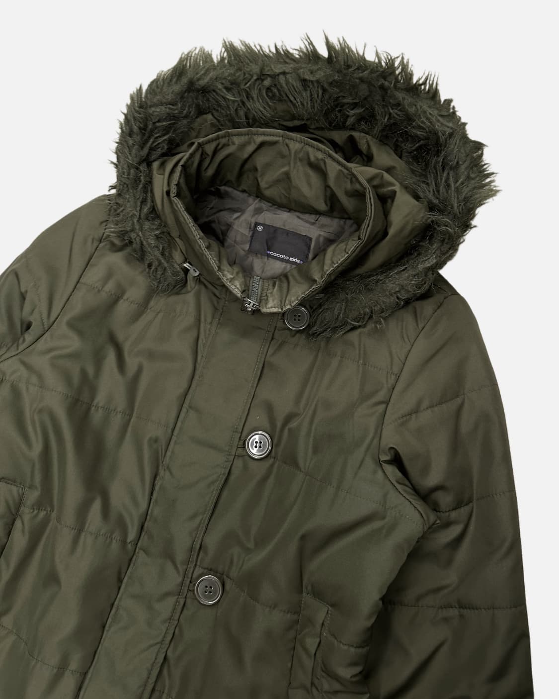 khaki fur hood jumper 상품이미지2