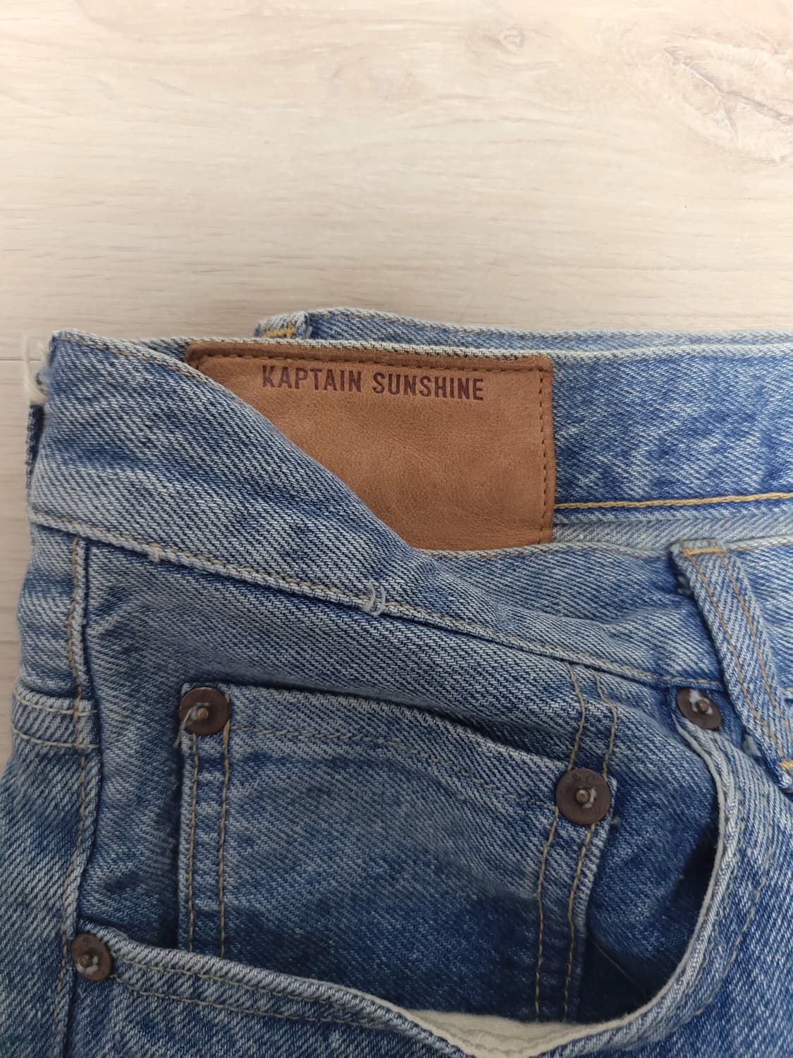 [네고가능,체감34] 캡틴선샤인 스케이트 슈컷 데님 빈티지워시 36 상품이미지1