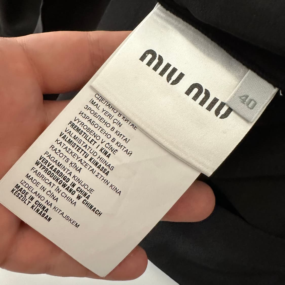 미우미우 miu miu 디테일 실크 블라우스 상품이미지7