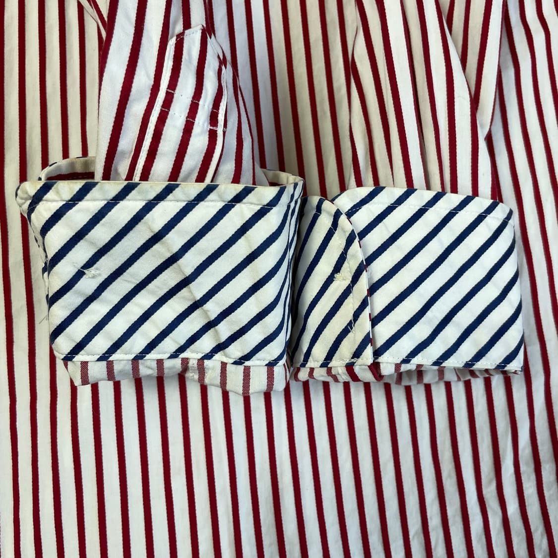 타미힐피거 레드 스트라이프 빈티지핏 긴팔 셔츠 M 상품이미지5