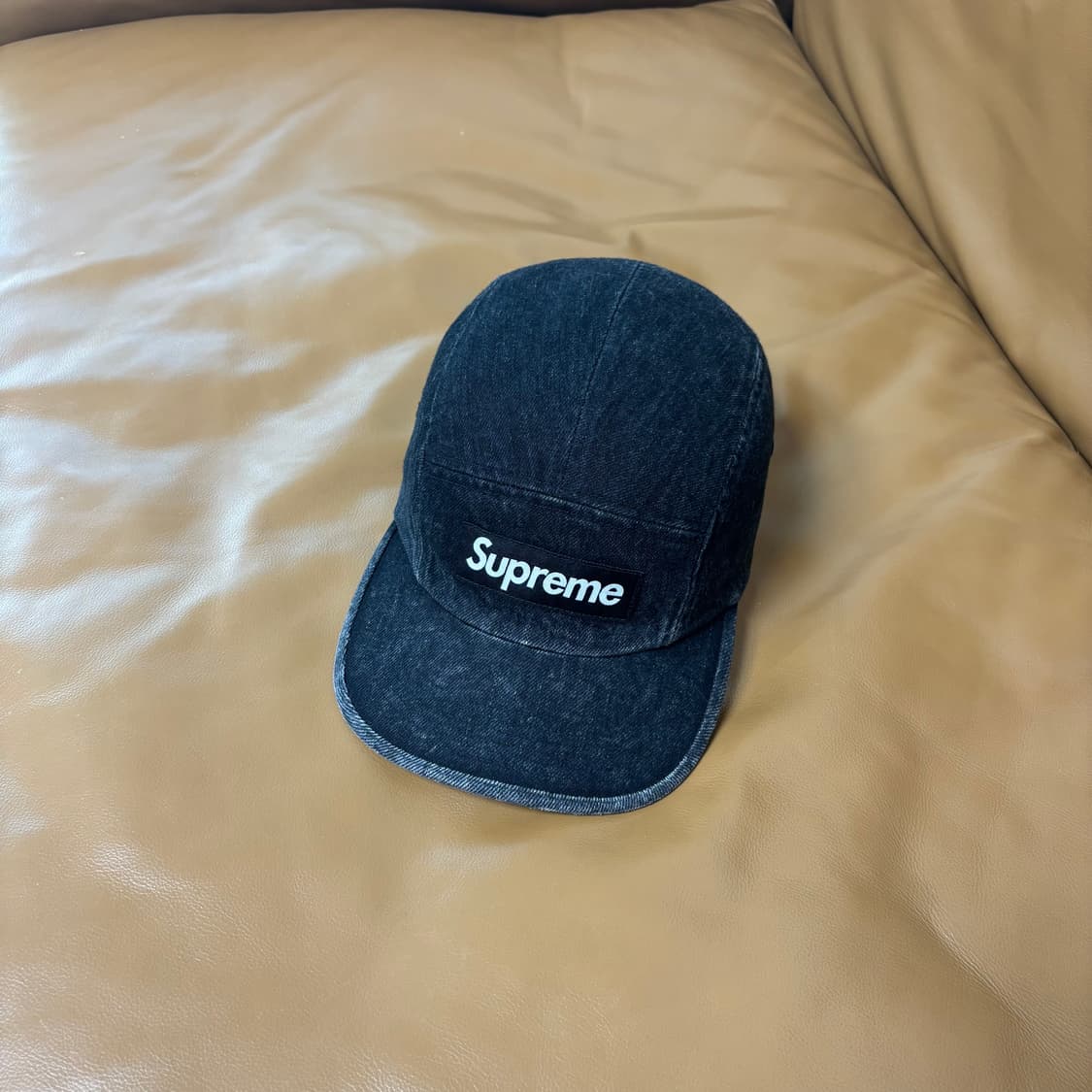 Supreme 슈프림 워시드 데님 블랙 캠프캡 모자 Denim Black 상품이미지1