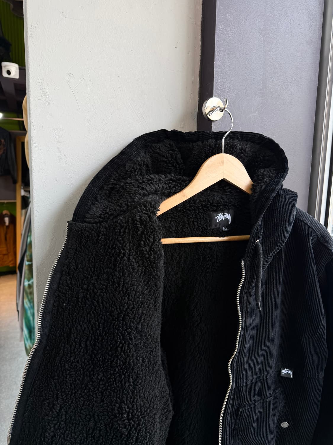 M/ 스투시 베이직 로고탭 코듀로이 액티브 후드 점퍼 상품이미지6