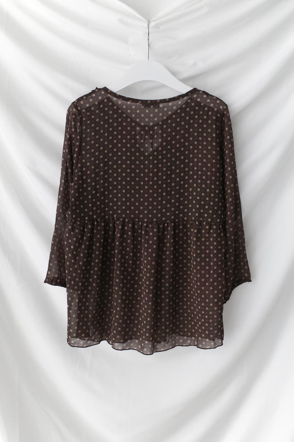 dot see-through blouse 상품이미지3