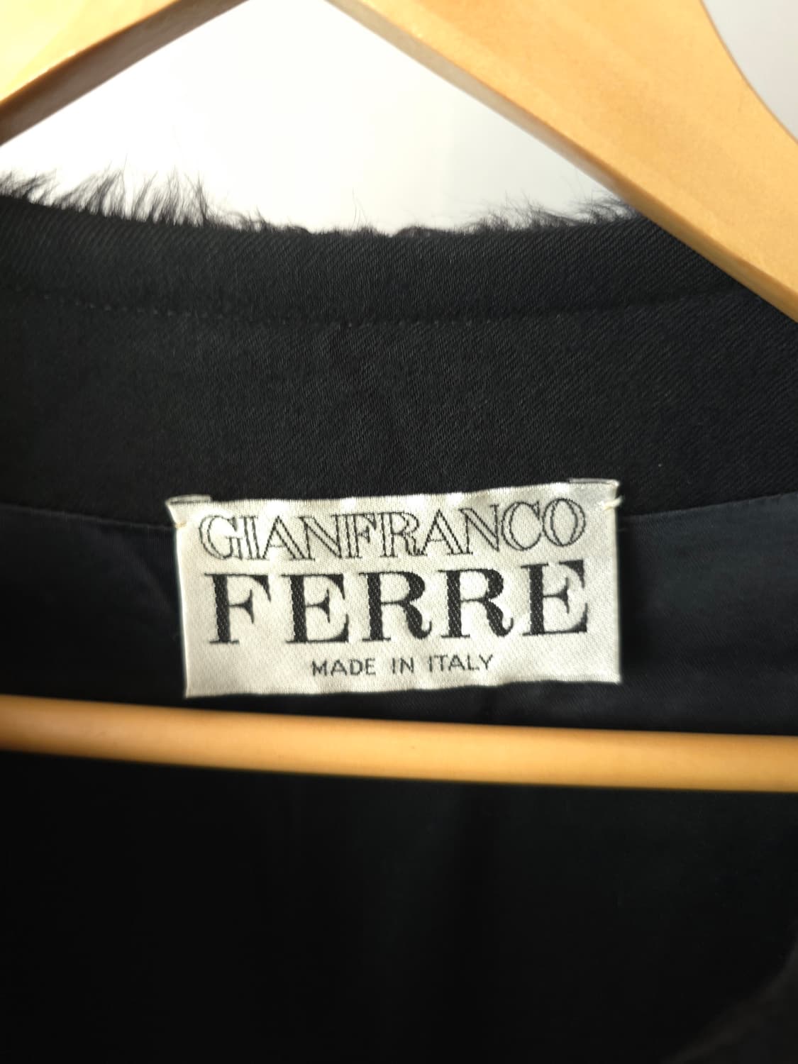 890s Gianfranco Ferré 블랙 퍼 재킷 IT38(페이크) 상품이미지3