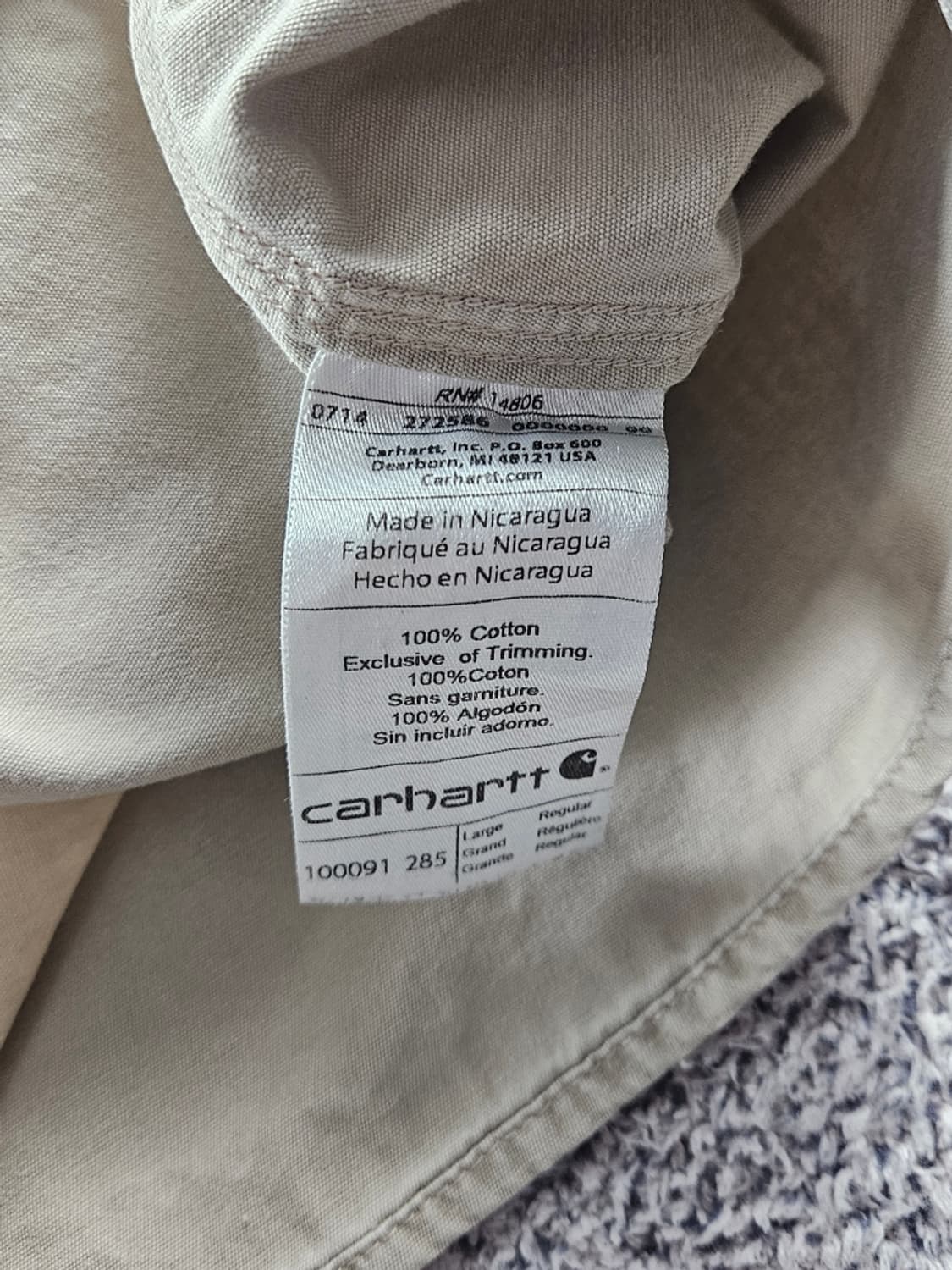 칼하트 코튼 포켓 버튼업 워크 셔츠 ( L ) / 10983 상품이미지9