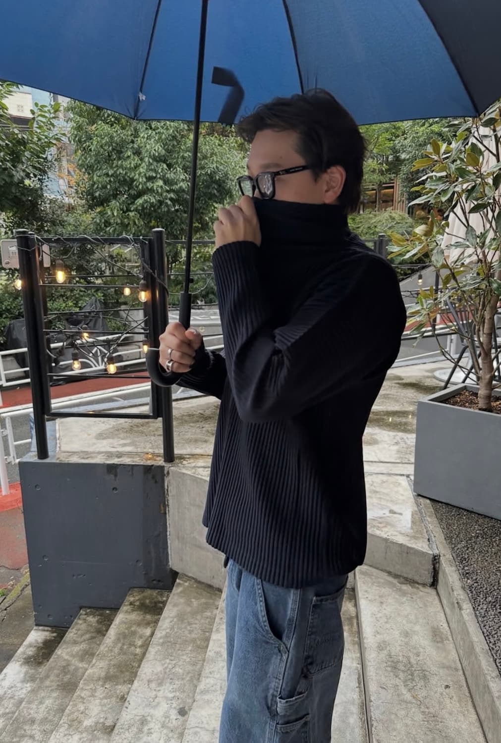 옴므플리세 하이넥 자켓 상품이미지1