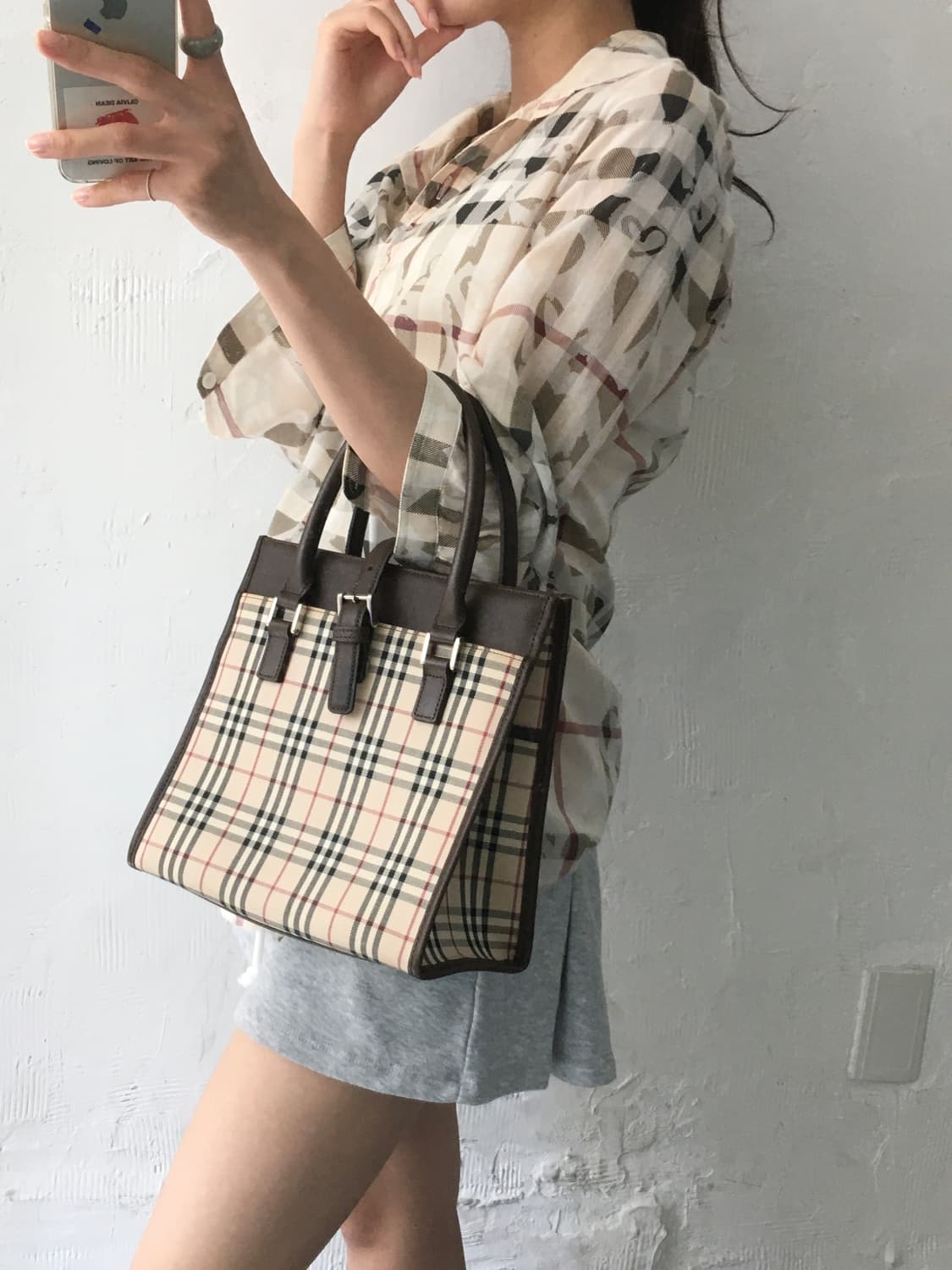 Burberry 버버리 노바체크 스퀘어 토트백 상품이미지2