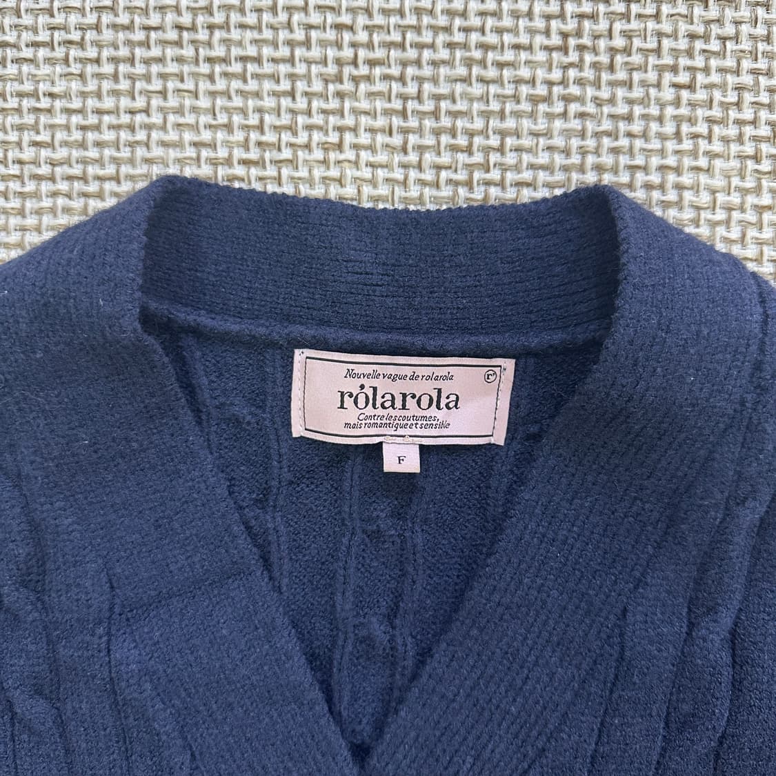 F 로라로라 브이넥 케이블 가디건 0429D 상품이미지3