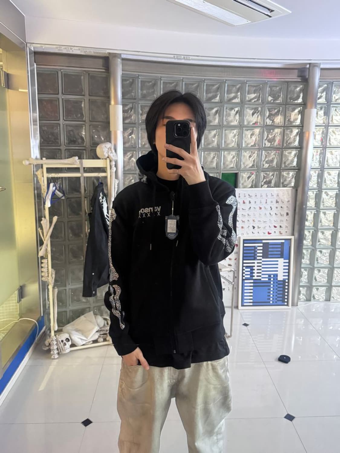 50TH STONE ZIP HOOD 스톤 지퍼 후드티 NVSZ-2411 상품이미지3