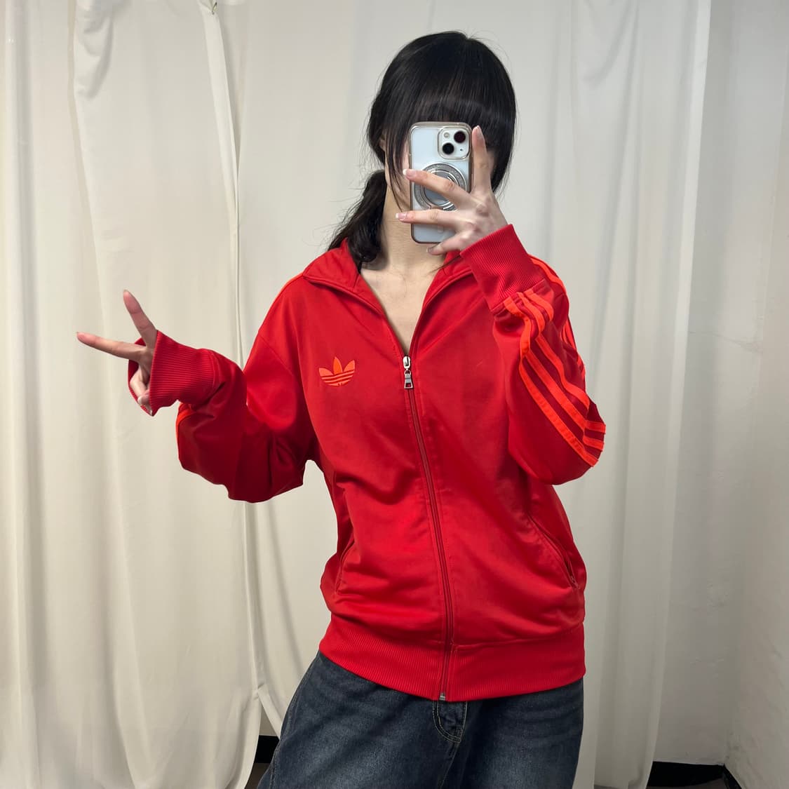 Adidas Firebird red jersey 상품이미지2