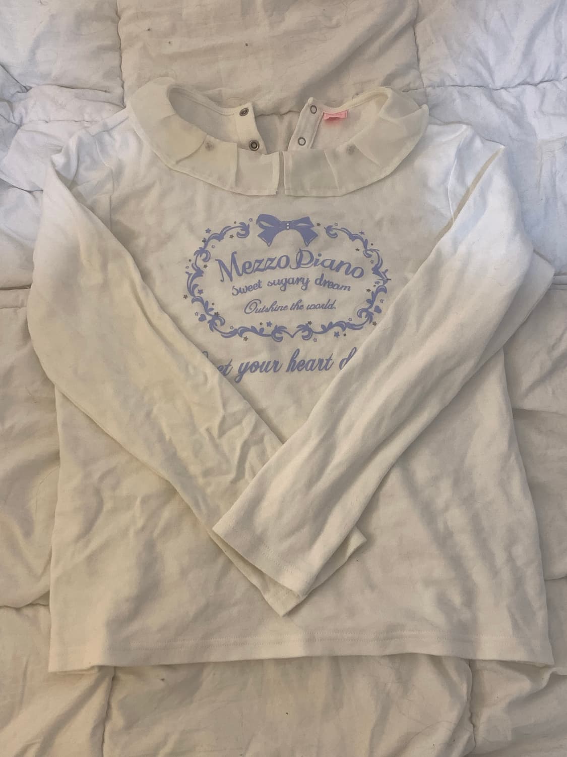 일본 빈티지 제품 롱슬리브 페어리 큐트 화이트 레이스  상품이미지2