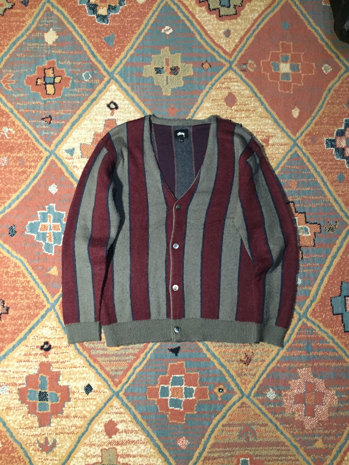 빈티지 스투시 모헤어 가디건 상품이미지1