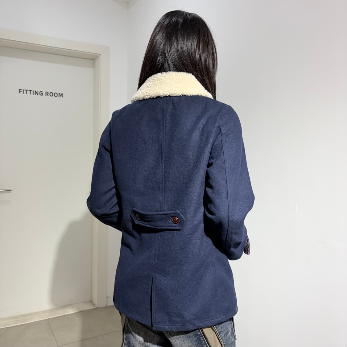 내추럴팔레트 양털 나무단추 자켓 코트 상품이미지5