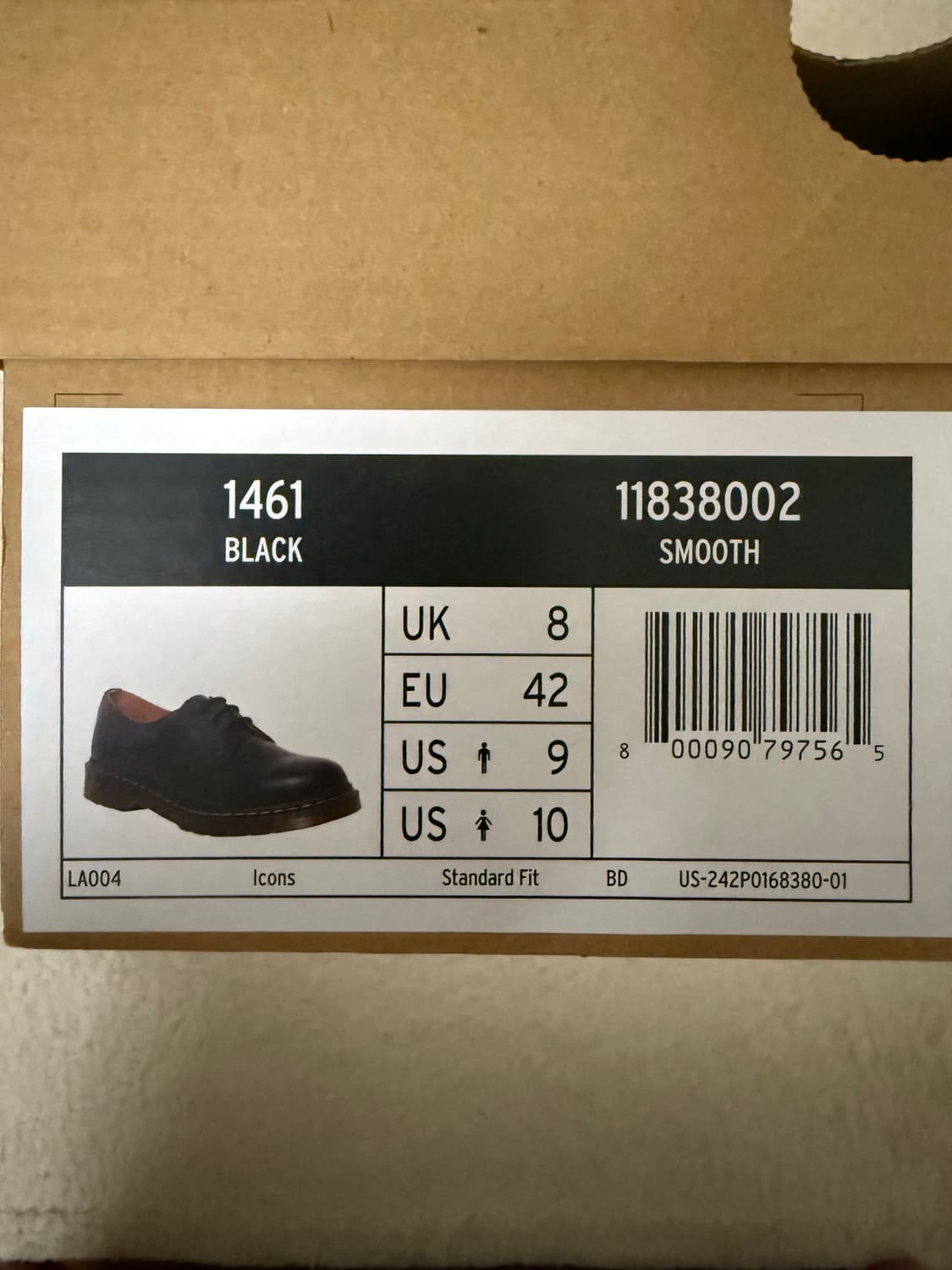 [UK8 270] 닥터마틴 1461 스무스 블랙 상품이미지5