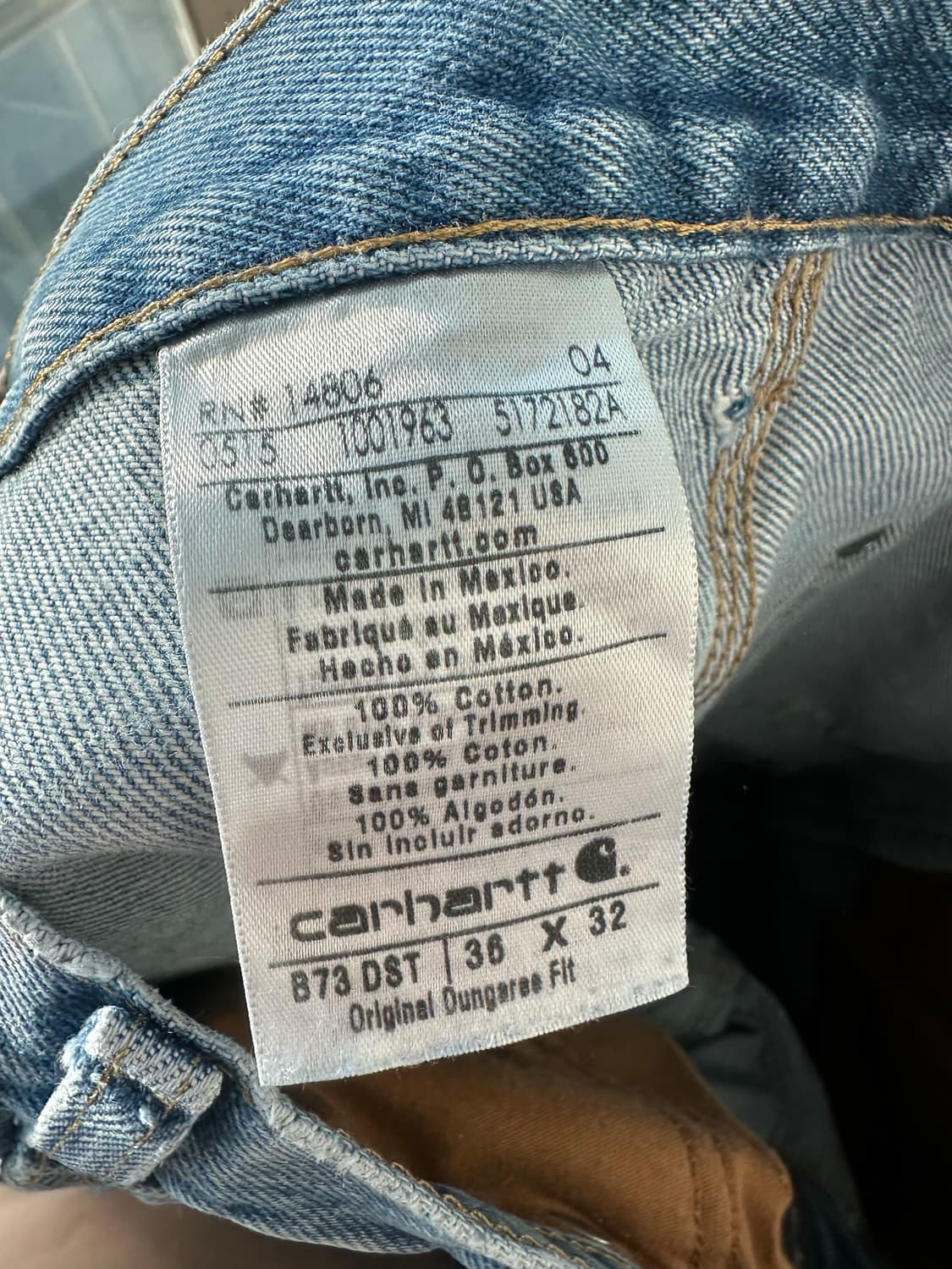 칼하트 더블니 B73 덩가리핏 상품이미지3