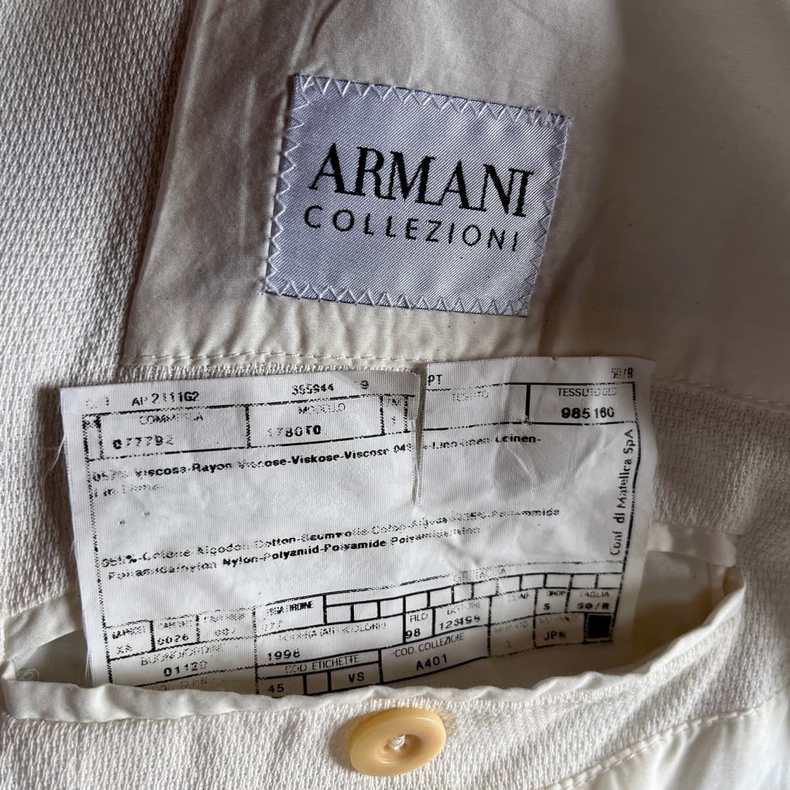 IT50R) 아르마니 꼴레지오니 린넨 언컨스트럭티드 썸머 테일러드 자켓  상품이미지10