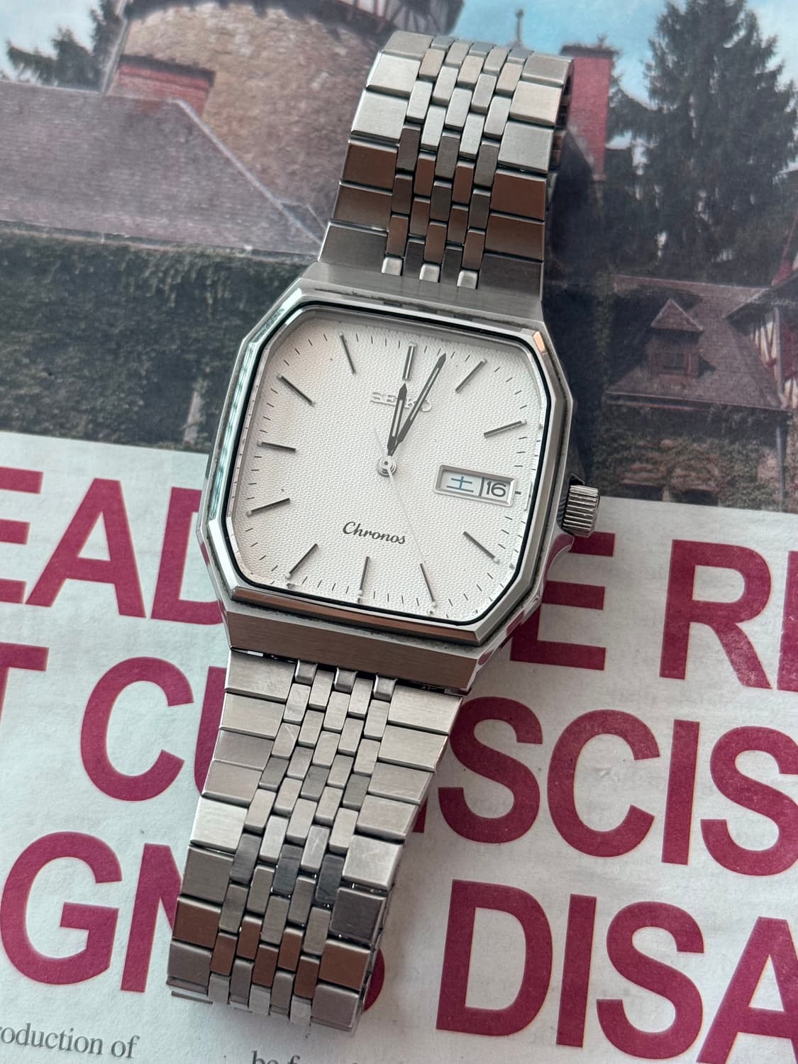 Seiko 세이코 Chronos 옥타곤 쿼츠 Day-Date 상품이미지1