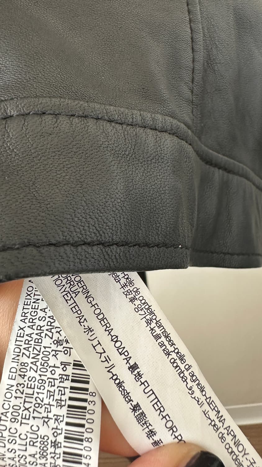 [자라] 맨즈 양가죽 바이커자켓 M 상품이미지5