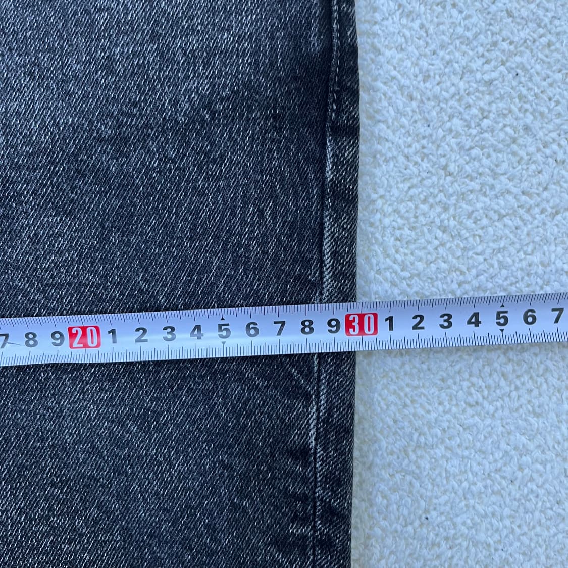 실측확인 모드나인 여성 흑청 데님 0316M 상품이미지6