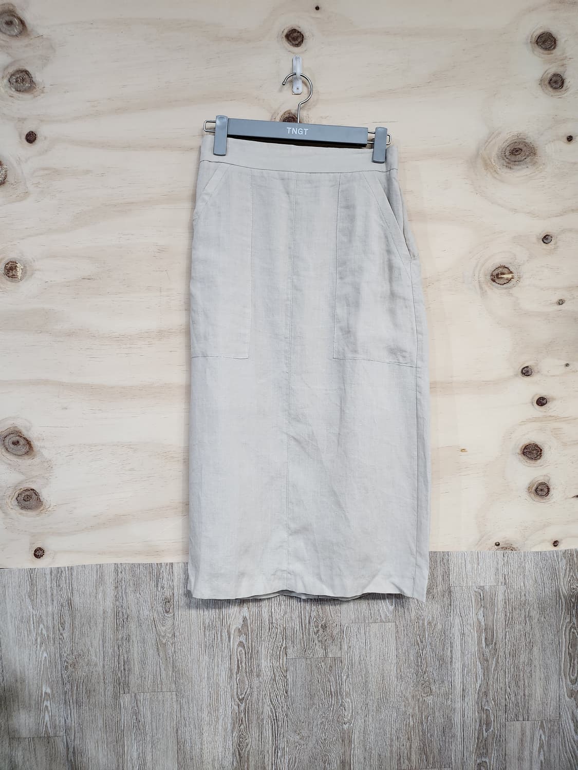 1107) 린넨 블렌드 롱 스커트 상품이미지1