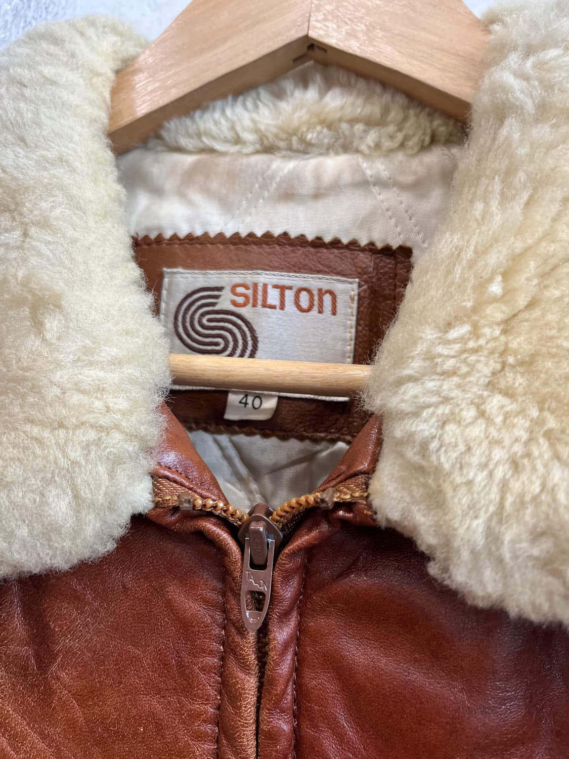 70~80s SILTON 플라이트 봄버 레더 자켓 40 상품이미지5