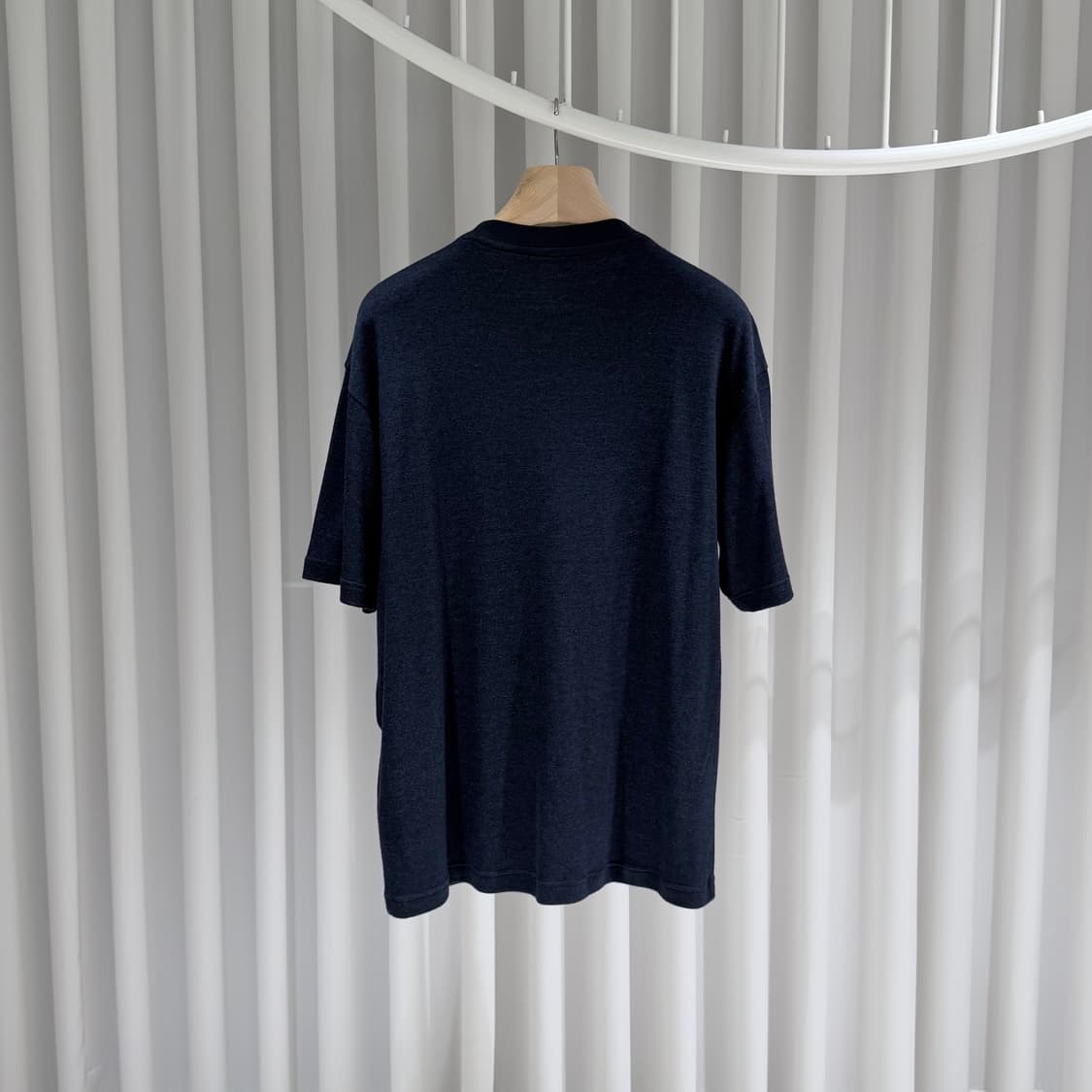 (A+/L) / 로로피아나 캐시미어 네이비 실크 반팔 상품이미지5