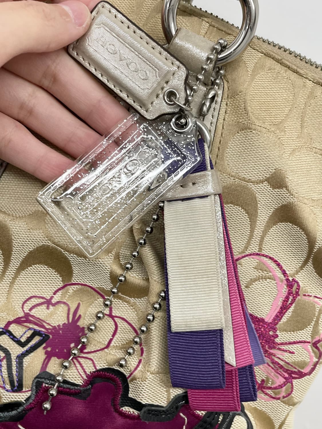 코치 자카드 자수 키링 쇼퍼백 상품이미지8