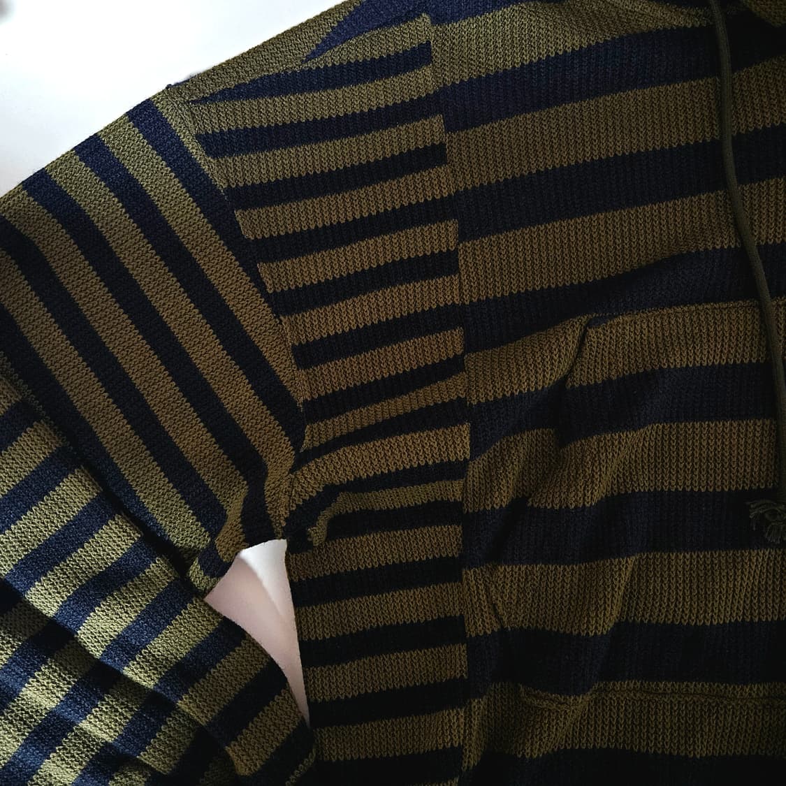 카락터 후드집업 Striped knit hooded zip up / Kh 상품이미지3