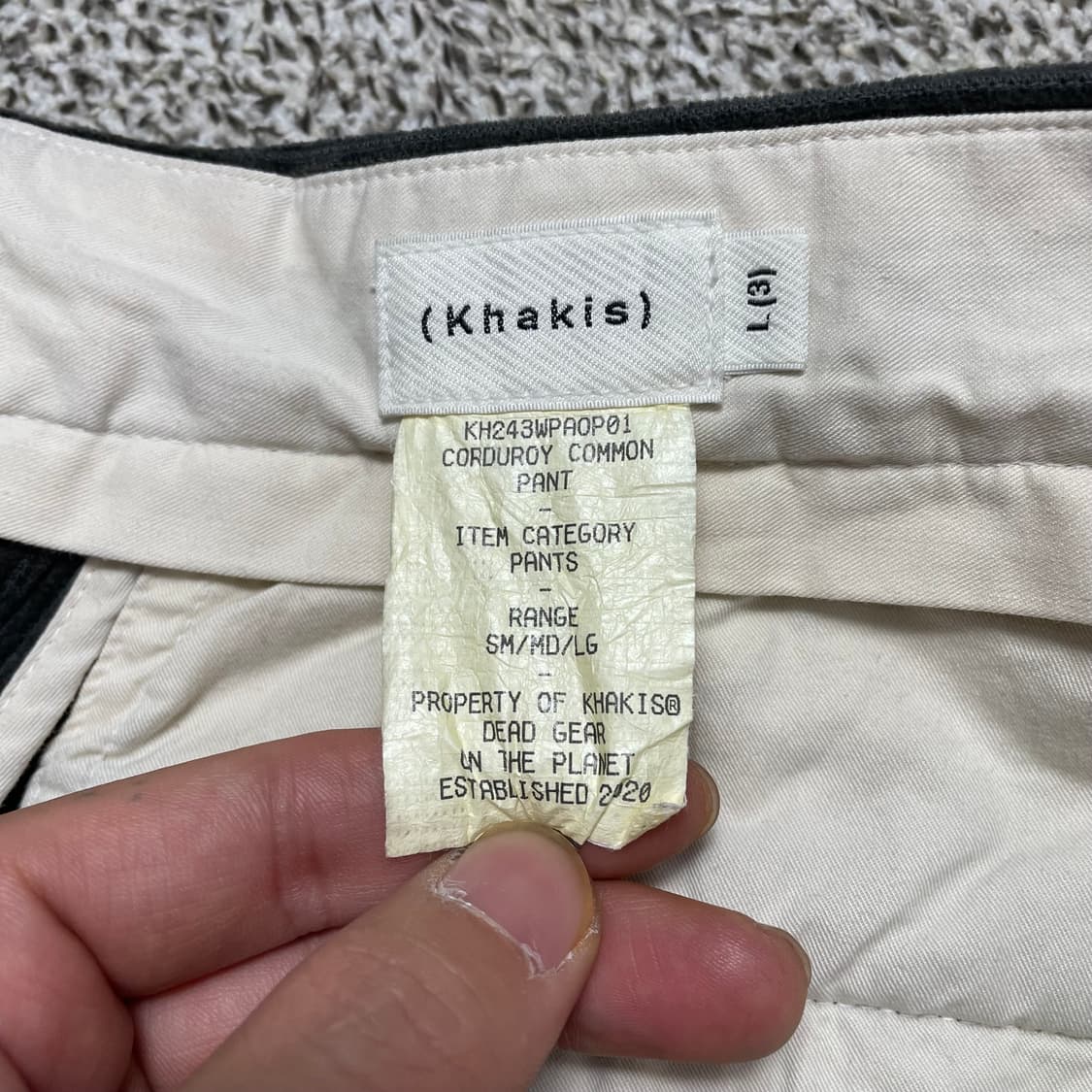 카키스 코듀로이 팬츠 상품이미지3