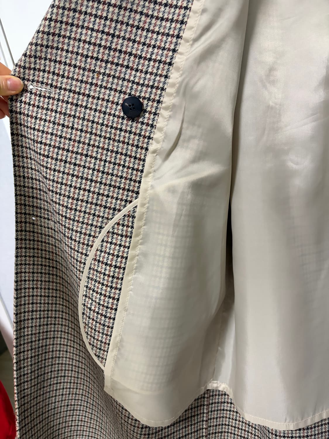 IFNE 핸드메이드 레글런 더블 체크 코트 상품이미지3