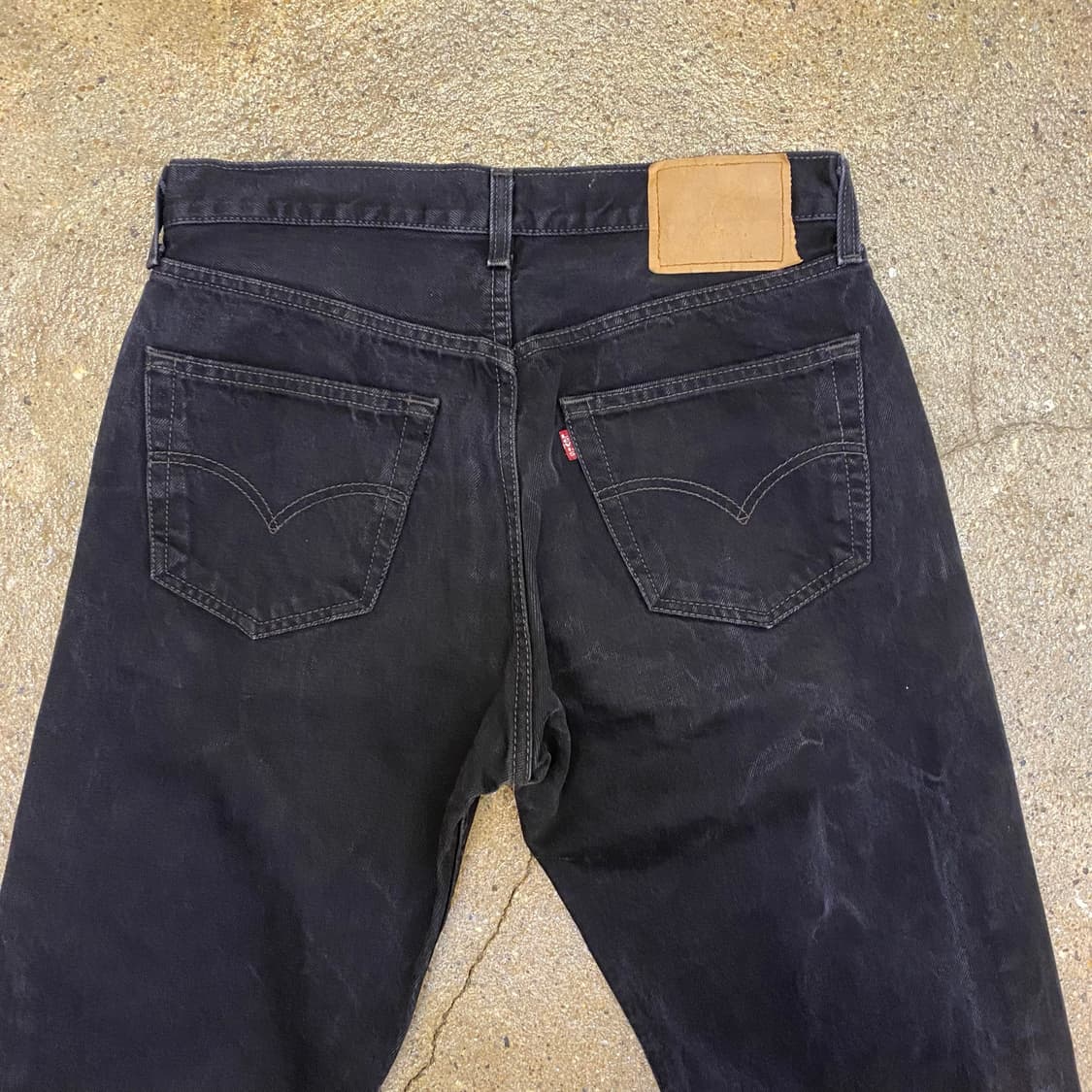 00s Made in USA 리바이스 501 흑청 데님 팬츠 상품이미지7