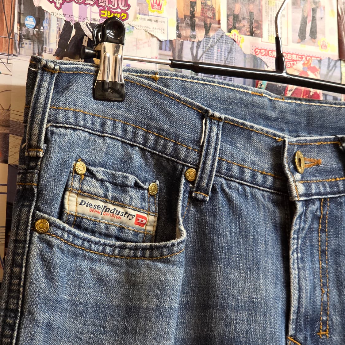 디젤 연청 세미 부츠컷 팬츠 상품이미지7