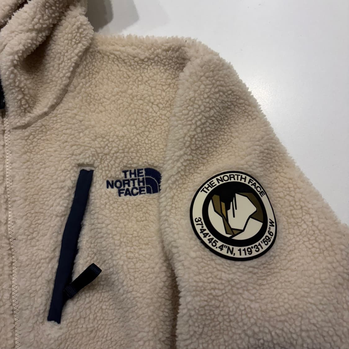 [L] 노스페이스 화이트라벨 리모 후리스 후드집업 베이지 D835 상품이미지4