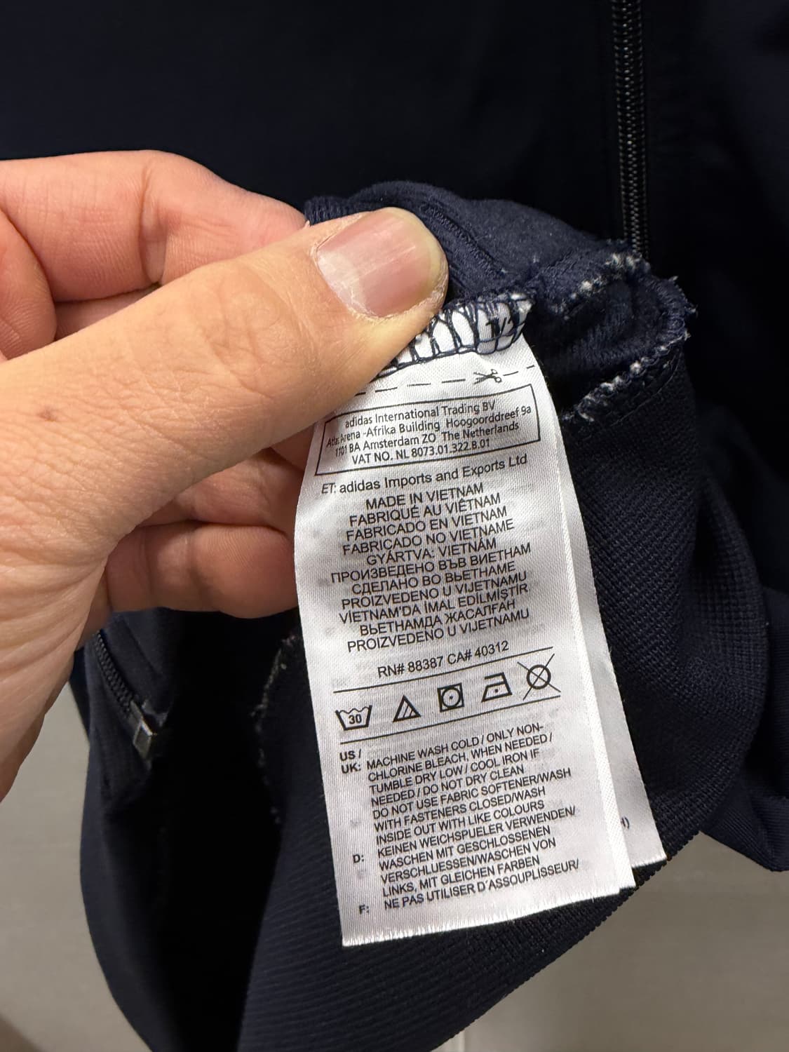 아디다스 삼선 트랙탑 네이비 M 상품이미지4