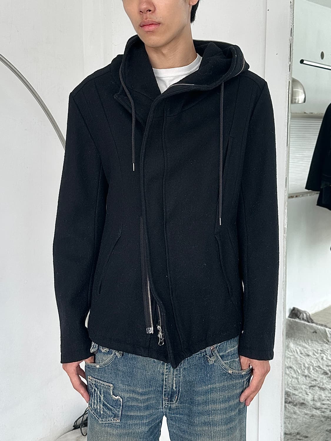 토네이도 마트 하이넥 울 후드 자켓 상품이미지2