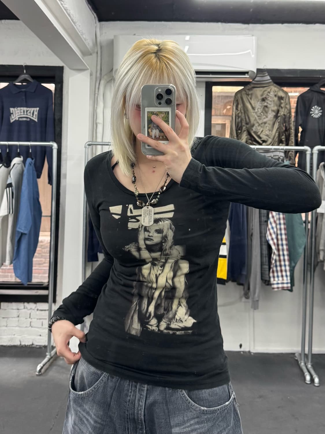 히스테릭 글래머 코트니 러브 롱슬리브 상품이미지2