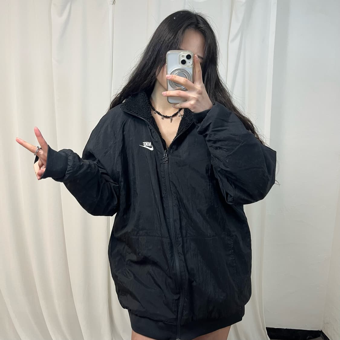 Nike Big Swoosh Reversible Fleece Jacket 상품이미지4