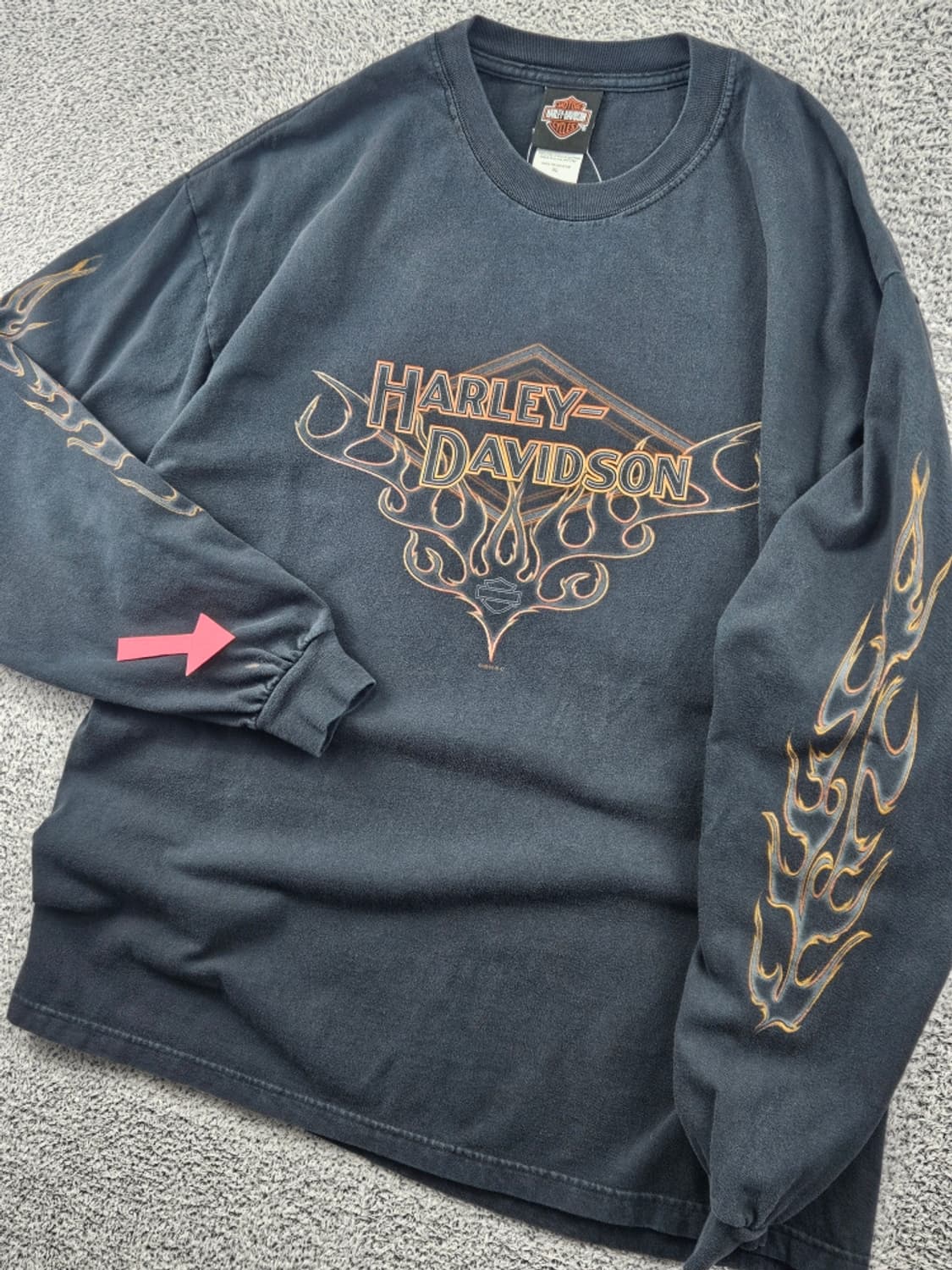 USA 할리데이비슨 잭슨 홀 플레임 롱슬리브 ( XL ) / 11526 상품이미지4