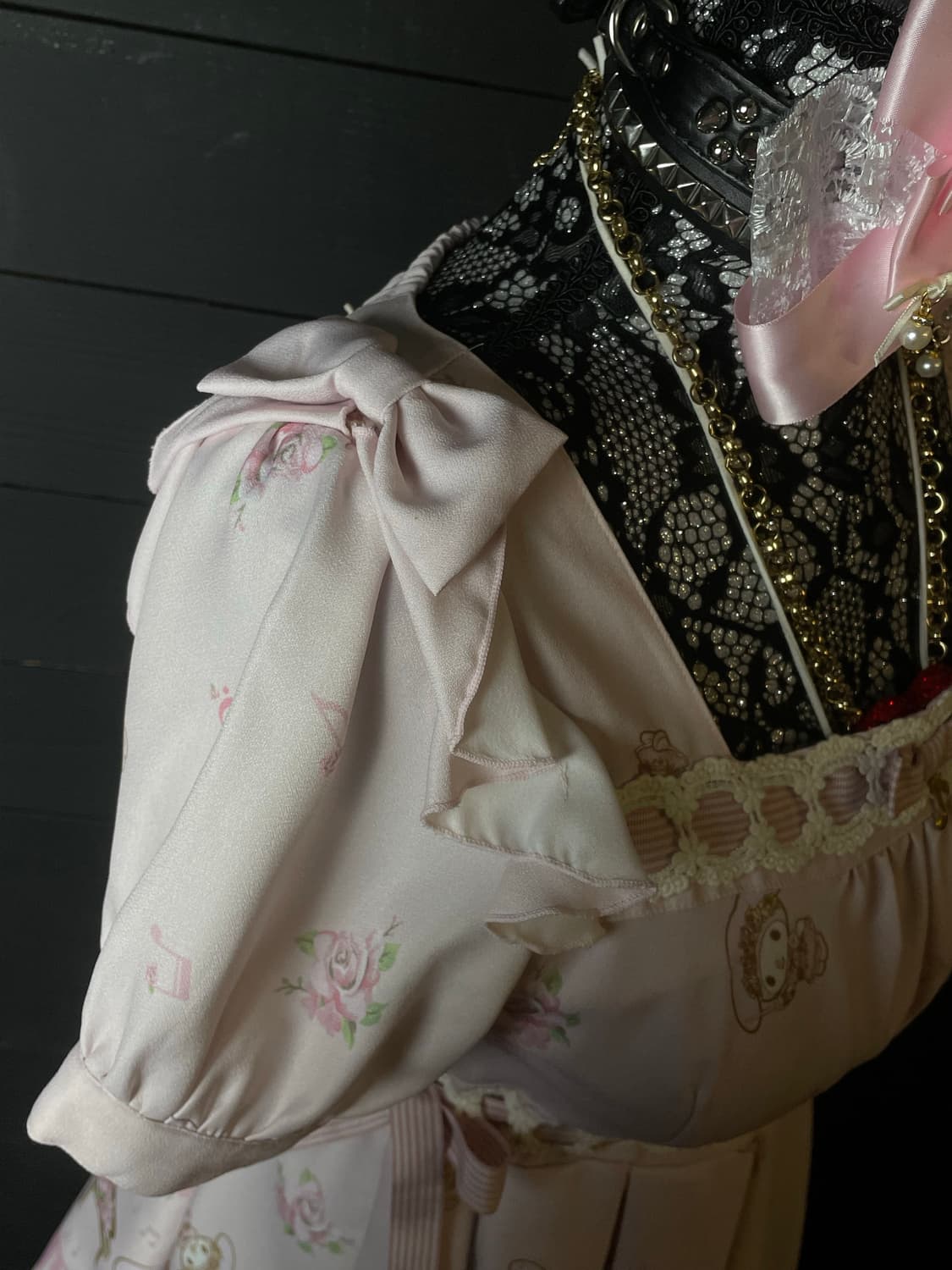 LIZ LISA 마이멜로디 콜라보 연핑크 히메갸루 로리타 원피스 상품이미지5