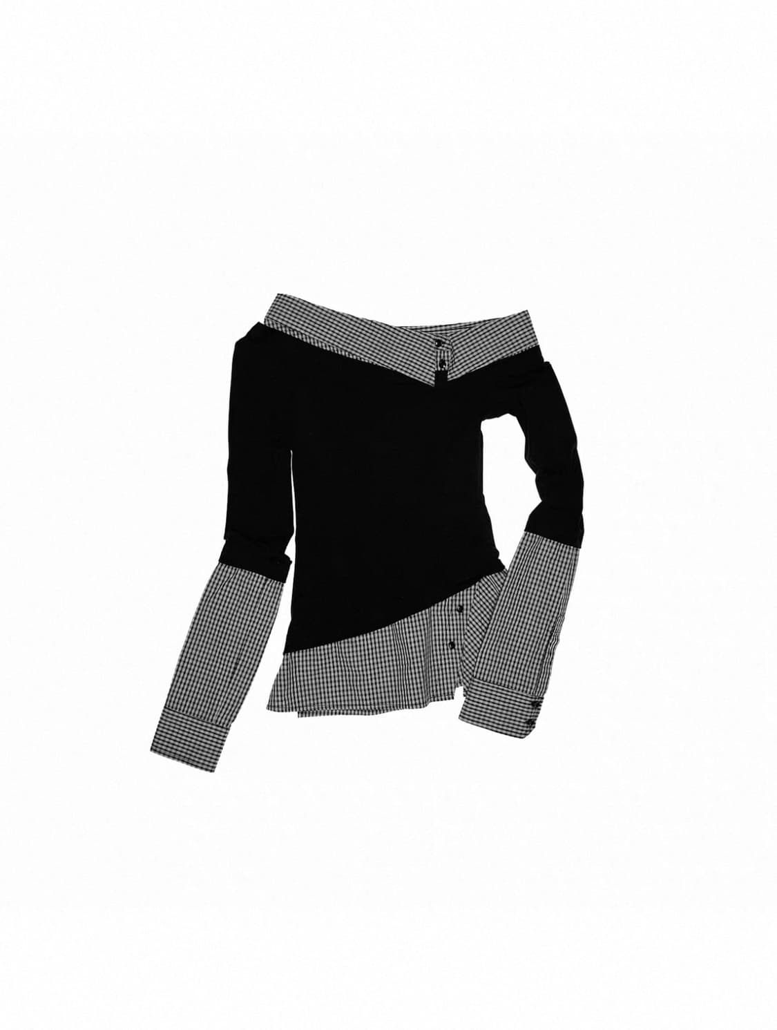 FAUX TWO PIECE OFF SHOULDER TOP 상품이미지3