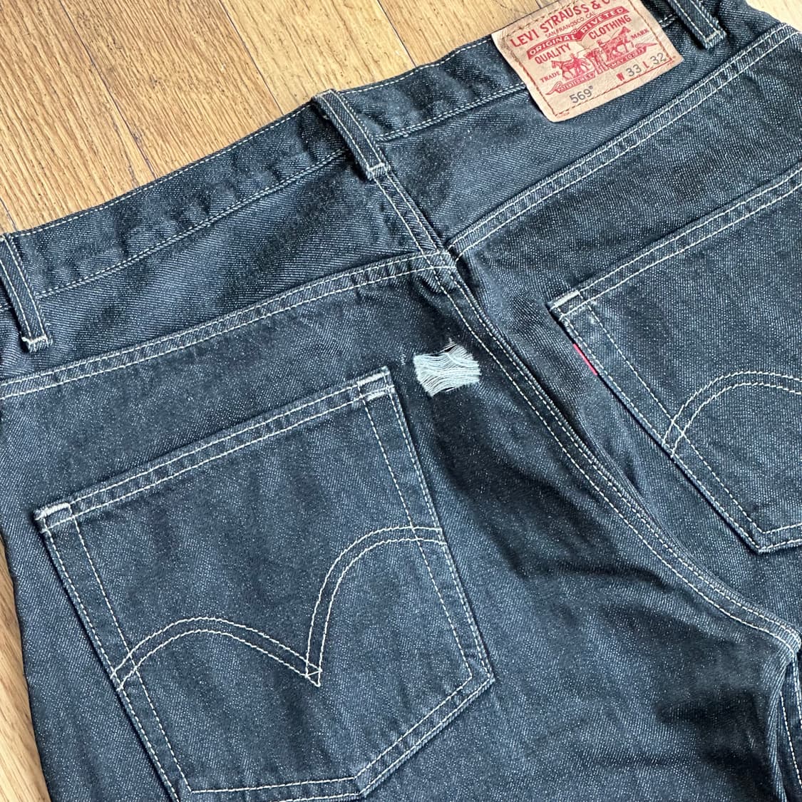 Levis 569 loose straight black jean 상품이미지4