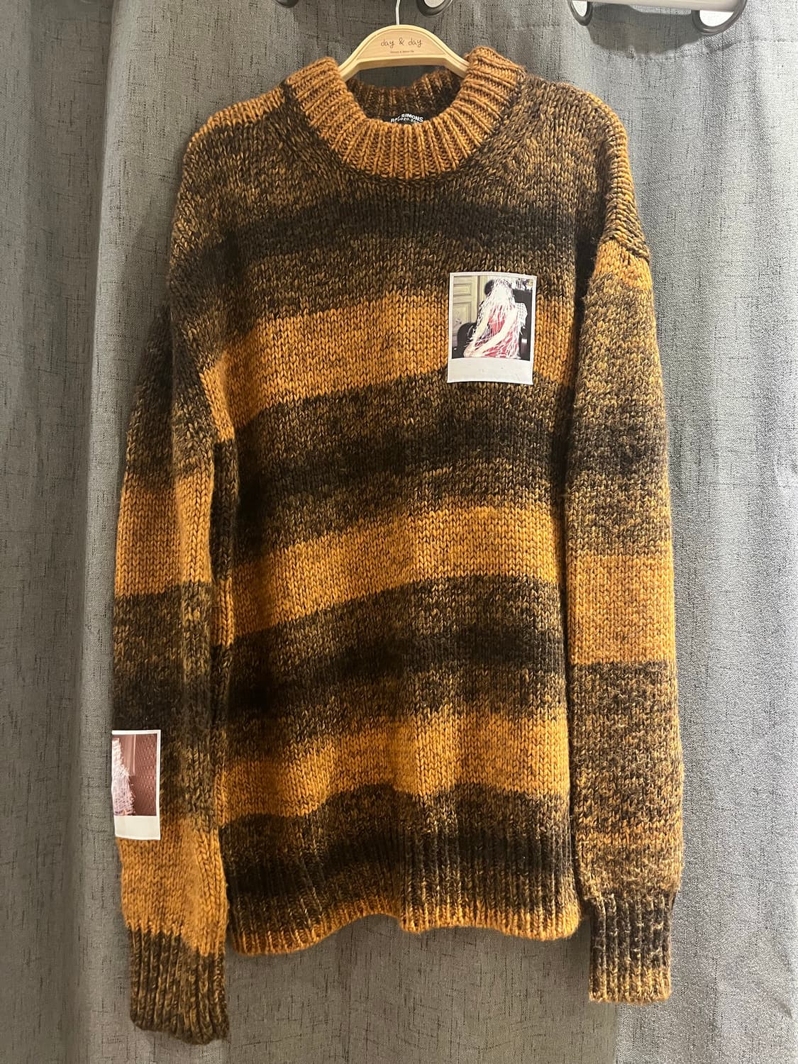 RAF SIMMONS 20AW 스트라입드 스웨터 상품이미지1