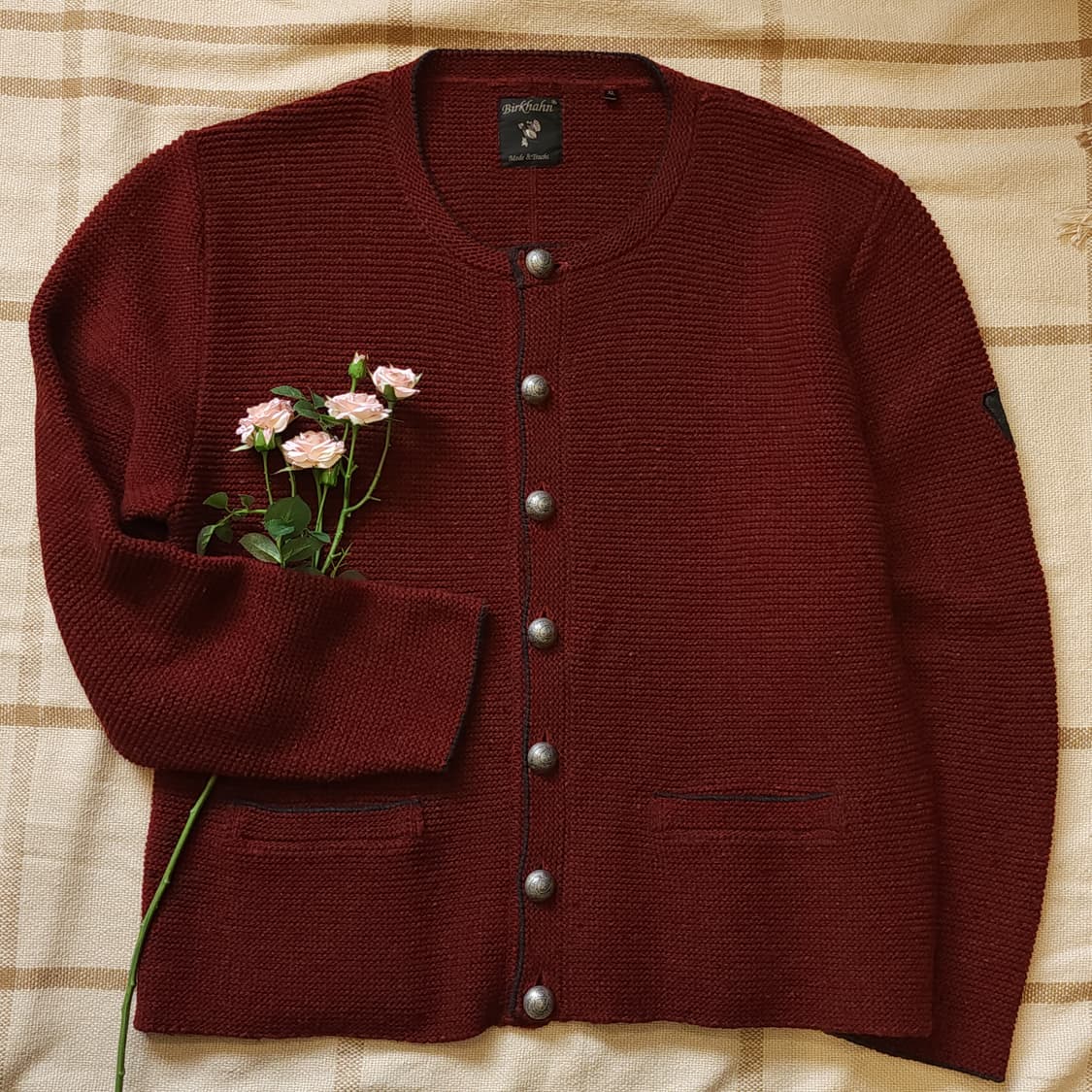 90s 프렌치 울 니트 가디건 오스트리아 티롤 자켓 헤비울 스웨터 xl 상품이미지1