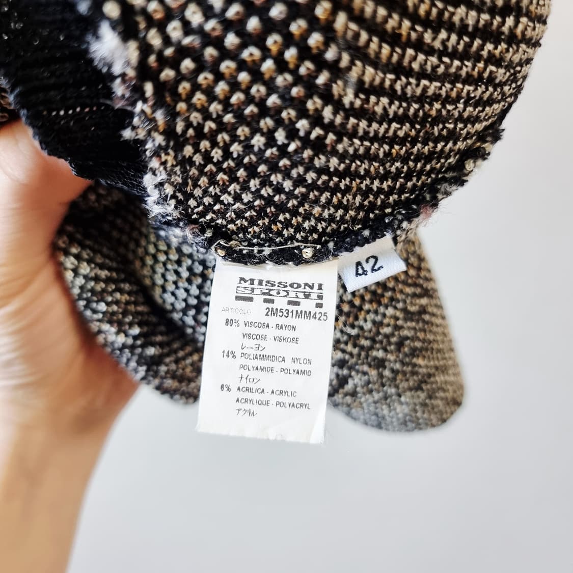 미쏘니 슬리브리스 니트원피스 made in Italy (4455) 상태굿 상품이미지6