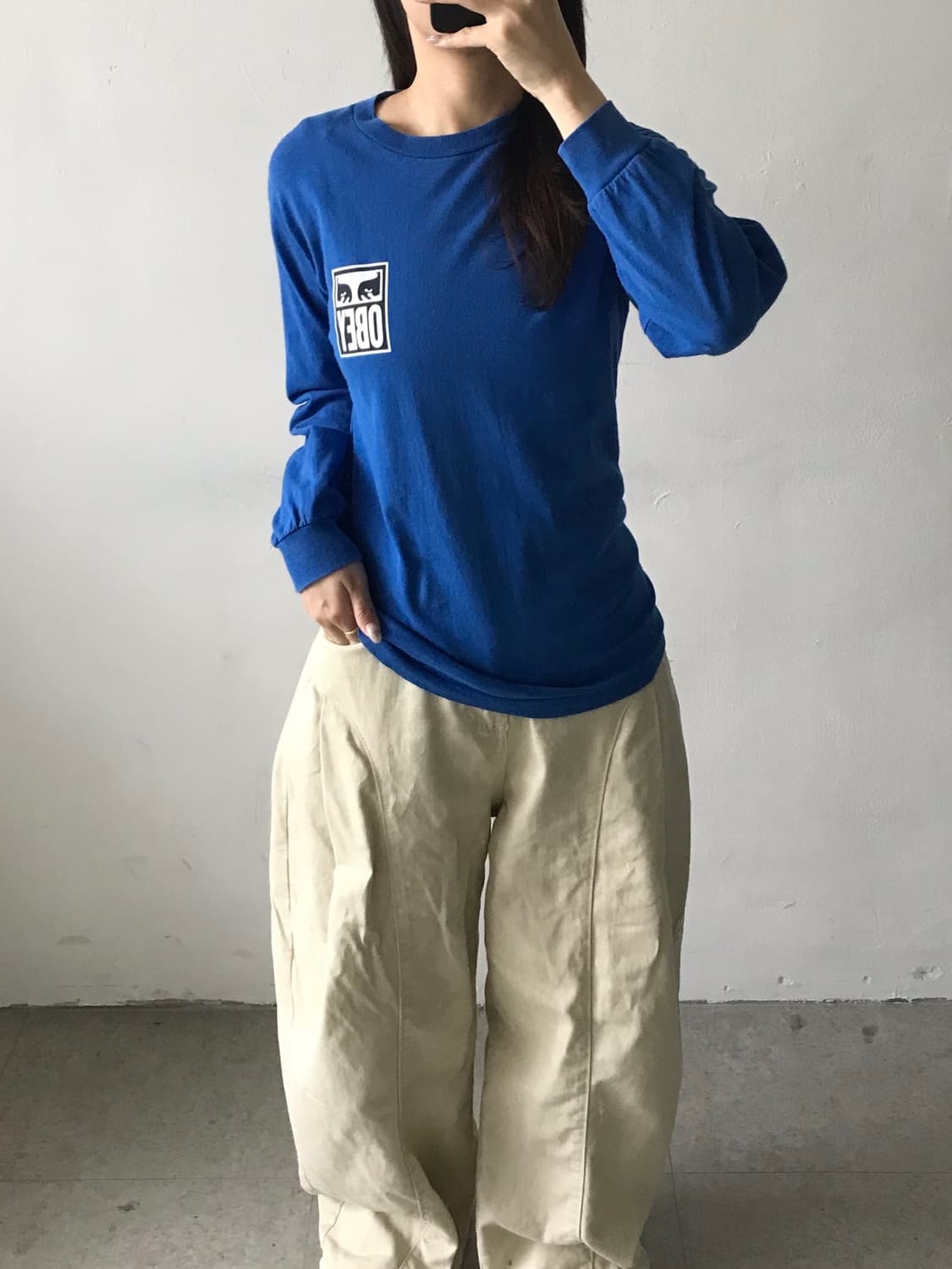 오베이 백프린팅 롱슬리브 상품이미지2