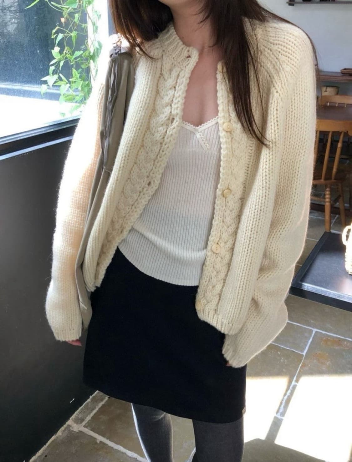 포멜로 뜨개 가디건 도매택 가디건 상품이미지2