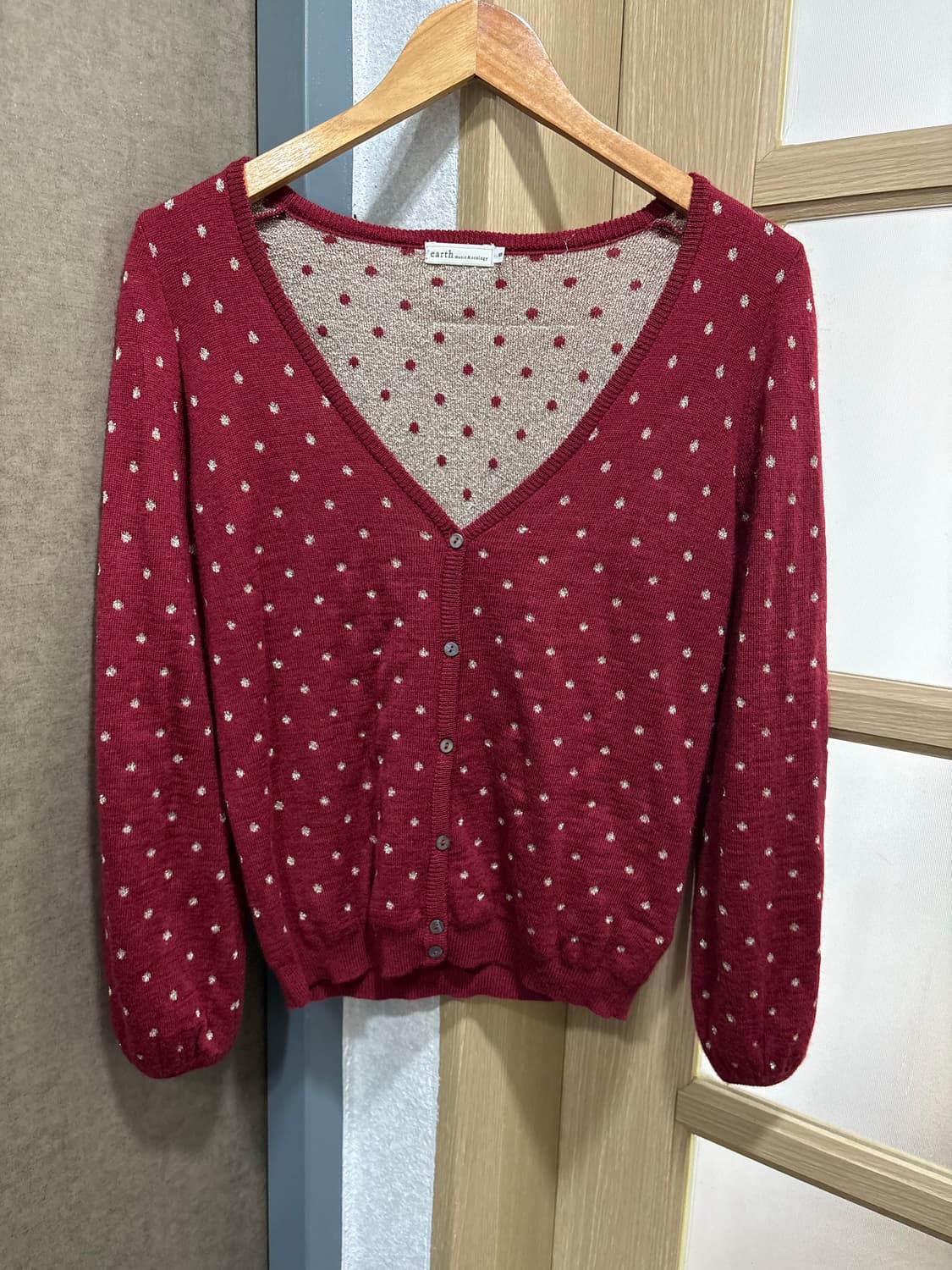 레드 도트 가디건 상품이미지10