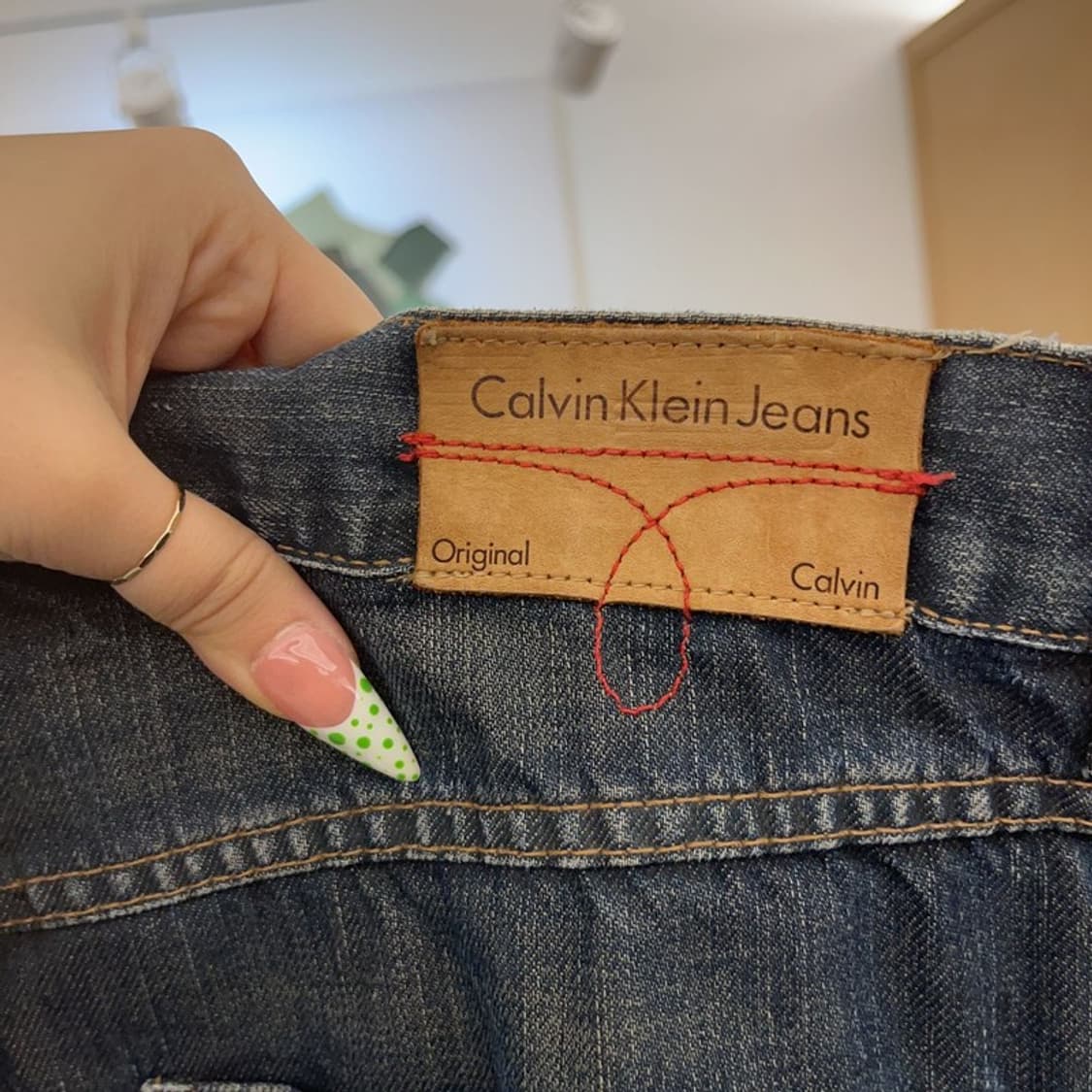 캘빈클라인 올드스쿨 빈티지 세미 와이드 데님팬츠 33인치 C09217 상품이미지5