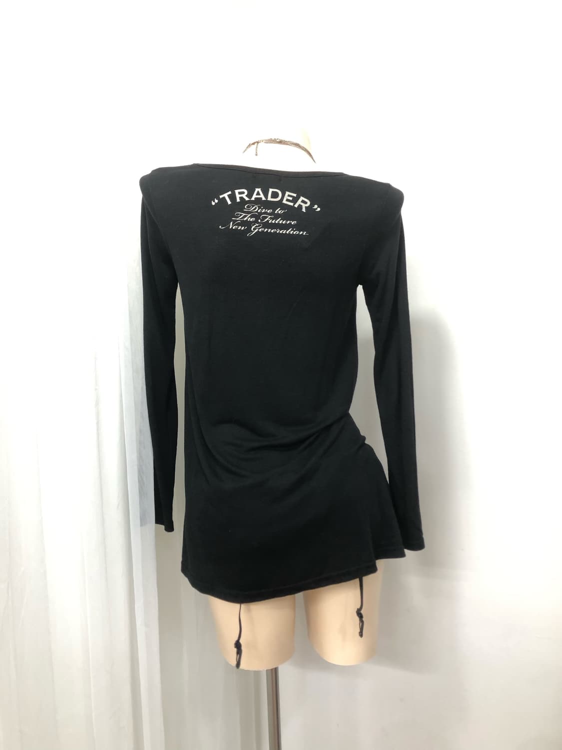 skull cubic point black long sleeve 상품이미지3